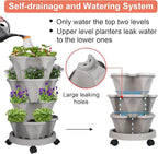 Vertical Planter 4 Tier Stackable Planters Garden Planters Strawberry Herb - Image 4