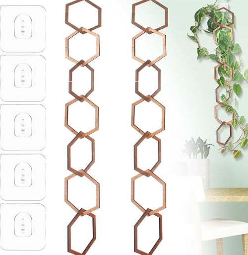 18Pcs Chain Trellis for Climbing Plants, Indoor&Outdoor Garden Wall Trellis by CIXICM
