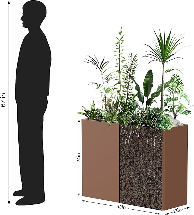 Rectangular Planter Box with Removable Insert Shelf - Image 3