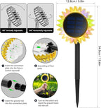 Outdoor Solar Lights, 4 Pack Upgraded Solar Sunflower Lights, Ground/Wall - Image 5