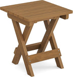 LUE BONA Small Outdoor Folding Side Table, HDPS Outside End Table - Image 7
