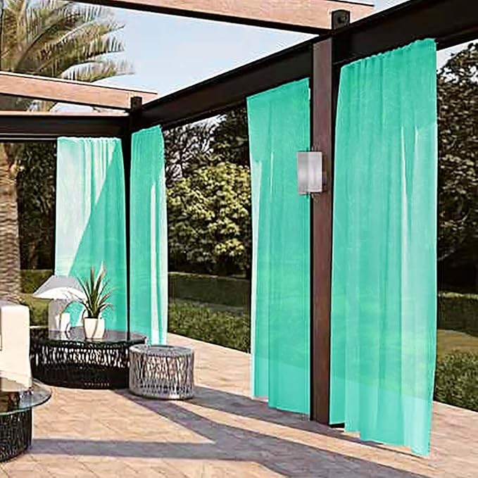 SpaceDresser Waterproof Outdoor Sheer Curtains - Image 2