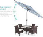 Best Choice Products 10ft Solar Polyester LED Lighted Patio Umbrella w/Tilt - Image 2