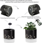Nihow Self Watering Plant Pot: 8 Inch Ceramic Planter - Image 4