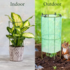 17.7" H Plant Support Stake Cage, Round Plant Support Garden Flower Stakes - Image 3