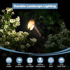 Gardencoin Solid Brass Outdoor Landscape Spotlights, 12V Heavy Duty Low Voltage - Image 2