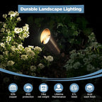 Gardencoin Solid Brass Outdoor Landscape Spotlights, 12V Heavy Duty LED Low - Image 2