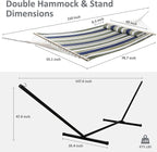 SUNCREAT Double Hammock, Extra Large Quilted Fabric Swing - Image 4