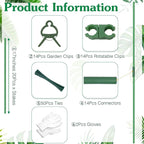 Garden Stakes 17Inch 20Pack, DIY Tall Plant Support Stakes of 4Ft, HAINANSTRY - Image 3