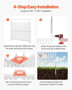 VEVOR 3 Panels Outdoor Privacy Screen, 36 x 45 in Air Conditioner Fence - Image 4
