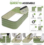 G GOOD GAIN 3-in-1 Adjustable Raised Garden Bed Kit | Galvanized Planter Boxes - Image 7
