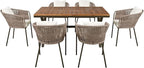 Merax 7 Pieces Patio Dining Table and Chairs, All-Weather Outdoor Furniture Set - Image 5