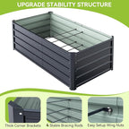 Ohuhu 6x3x1.5FT Metal Raised Garden Bed Outdoor, Reinforced Galvanized Steel - Image 5