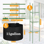4 Pack Tomato Cages with 11 Gallon Grow Bags - Image 4