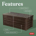Keter Westwood 150 Gallon Deck Box Organizer, Doubles as 2-Person Bench Seat - Image 3