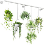 Bamworld Hanging Planters for Indoor - 70in White Metal Rod Plant Hangers by Bamworld