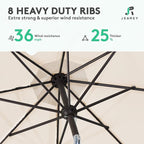 JEAREY 9FT Outdoor Patio Umbrella Outdoor Table Umbrella - Image 5