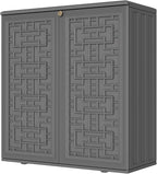Storage Box Outdoor Caninet, Resin Indoor Storage Box Waterproof Outdoor by Mrosaa