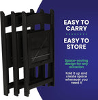 500 Black Resin Stackable Folding Chair - Image 6