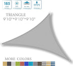 LOVE STORY 10' x 10' x 10' Triangle Silver Grey Sun Shade Sail Canopy UV Block - Image 7