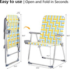 VINGLI Aluminum Oversize Patio Lawn Chairs Folding Set of 2 - Image 6