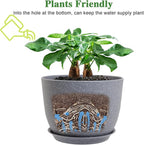 12inch Large Plant Pot, Modern Plastic Planter - Image 4