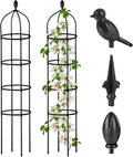 Garden Obelisk Trellis for Climbing Plants Outdoor 6 Ft Rose Bush Round Trellis by Miuwauer