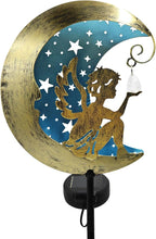 Solar Angel Moon Garden Stake Light – Outdoor Metal Yard Decoration by CBAXEAXM