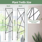 17.5 Inch Indoor Plant Trellis for Climbing Plants, Metal Trellis, Small Garden - Image 2
