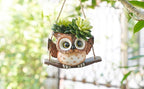 Swing Owl Hanging Planters for Indoor Plants, Cute Small Succulent Pots - Image 7