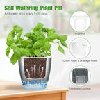 8 Pack 4-inch Plant Pots Indoor Garden Decorative Flower pots Small - Image 5