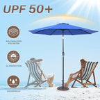 Backyard Expressions 9 ft. Patio Umbrella, Market Table Umbrella w/Tilt and - Image 7