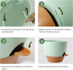 10 Inch Self Watering Hanging Pots, 2 Pack Hanging Planters - Image 4