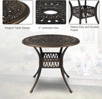 VINGLI 5-Piece Outdoor Patio Dining Set, Cast Aluminum All-Weather Outdoor - Image 3