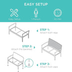 Best Choice Products Outdoor Bench 2-Person Wicker Garden Patio Benches Seating - Image 4