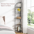 Crofy Foldable 5 Tier Corner Shelf, Metal Corner Plant Stand - Image 5
