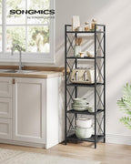 SONGMICS 5-Tier Metal Storage Rack, Shelving Unit - Image 2