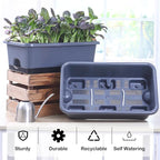 Window Box Planter 6 Pcs, 18 Inches Rectangle Flower Pots - Image 3