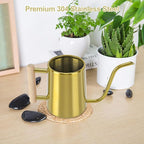 Watering Can Indoor Plants, 35 oz/1000 ml Metal Stainless Steel Watering Can Pot - Image 5
