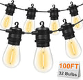 100FT LED Outdoor String Lights, Commercial Grade Patio Lights by GvvooHome