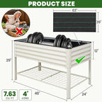 Elevated Raised Garden Bed 2' x 4'- Galvanized Metal Planter Boxes - Image 6