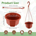 Roshtia 50 Pcs 5.1 inch Plastic Hanging Plant Pots - Image 2