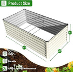 SnugNiture Galvanized Raised Garden Bed 8x4x2FT Outdoor Large Metal Planter Box - Image 2