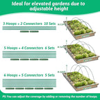 30 Pcs Garden Hoops for Raised Beds, 6mm Greenhouse Hoops Grow Tunnel - Image 4