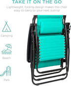 Best Choice Products Folding Zero Gravity Outdoor Recliner Patio Lounge Chair - Image 8