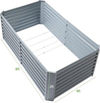 Land Guard 2 Pack 8×4×2ft Galvanized Raised Garden Bed Kit, Galvanized Planter - Image 2