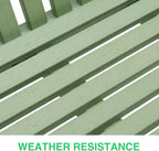 Psilvam Garden Bench, 2-Person Poly Lumber Patio Bench, All-Weather Outdoor - Image 5