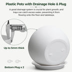 T4U 8 Inch Plant Pots, Plastic Planters - Image 3