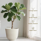 WORTH Garden Round Large Planter Pot Set of 2-17.5" Dia x 15.5" H - Image 6