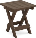 LUE BONA Small Outdoor Folding Side Table, HDPS Outside End Table - Image 7